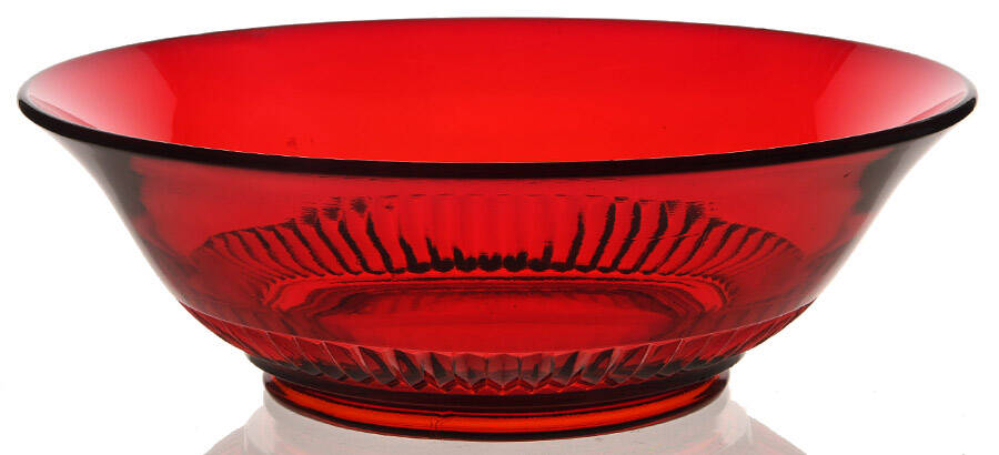 Glades Ruby 9" Footed Bowl by Paden City-1