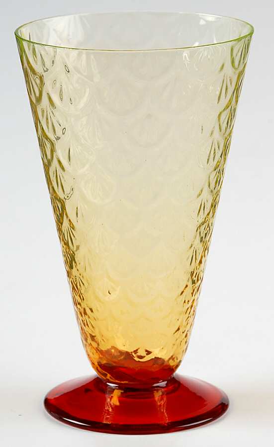 Turkey Track Vaseline (Red Stem) Iced Tea by Pukeberg Glass-1