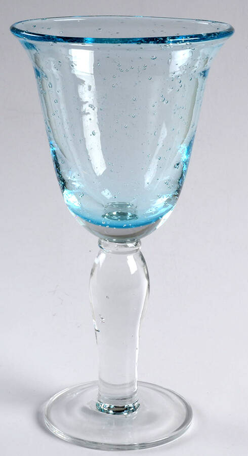 Bubble Glass Aqua Water Goblet by Park Designs-1