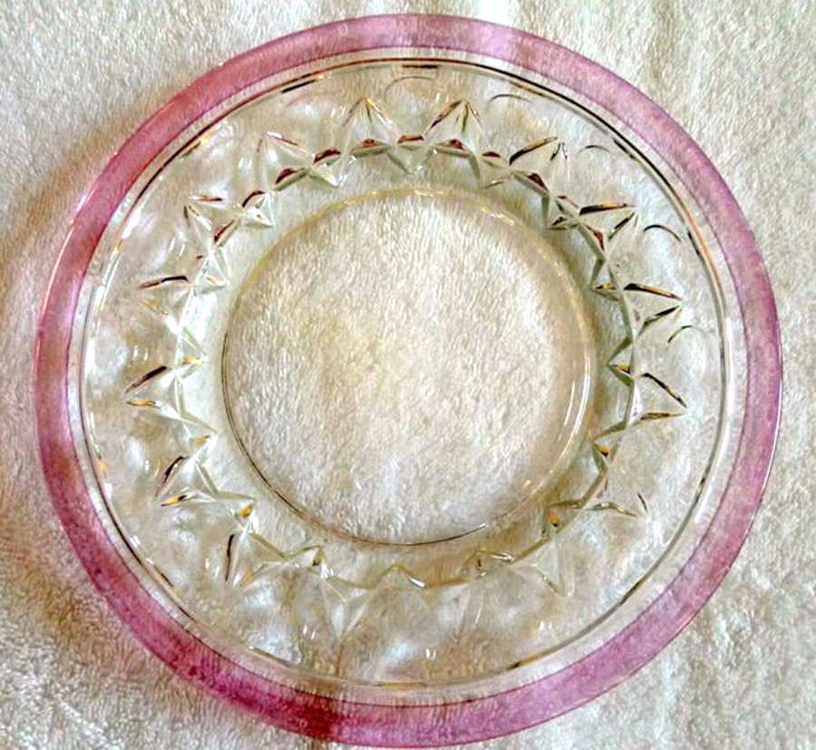 Chavalier Cranberry Flash Luncheon Plate by Paden City-1