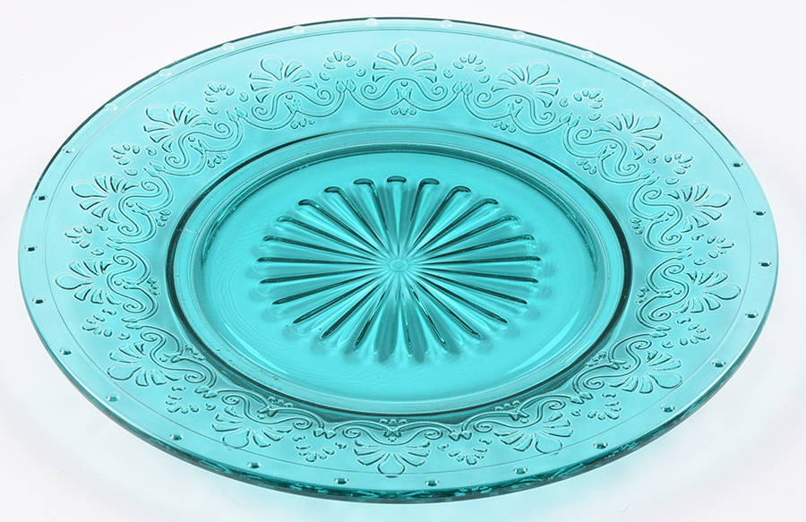 Cassie Teal Salad Plate by Pioneer Woman Glass-1
