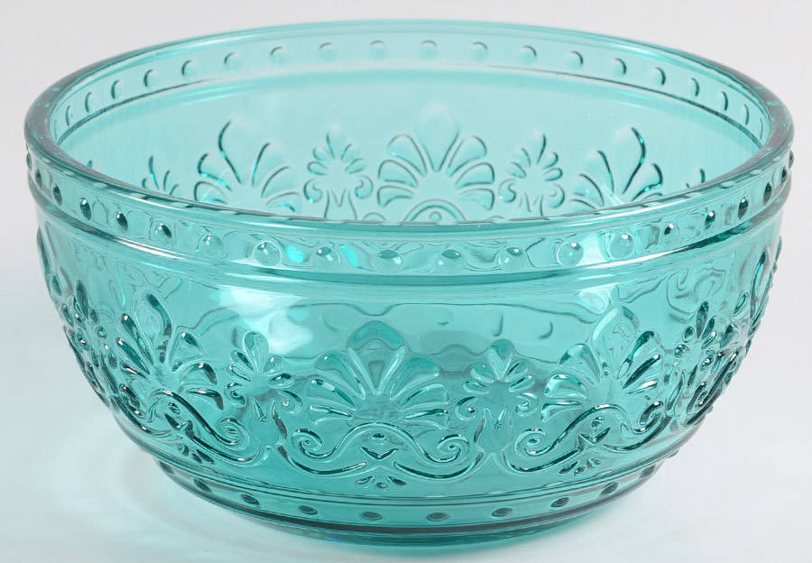 Cassie Teal Soup Cereal Bowl by Pioneer Woman Glass-1