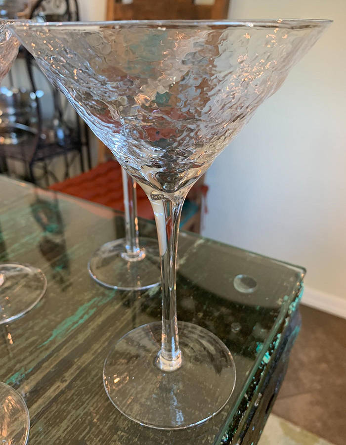 Metallic Rim-Silver Martini Glass by Park Designs-1