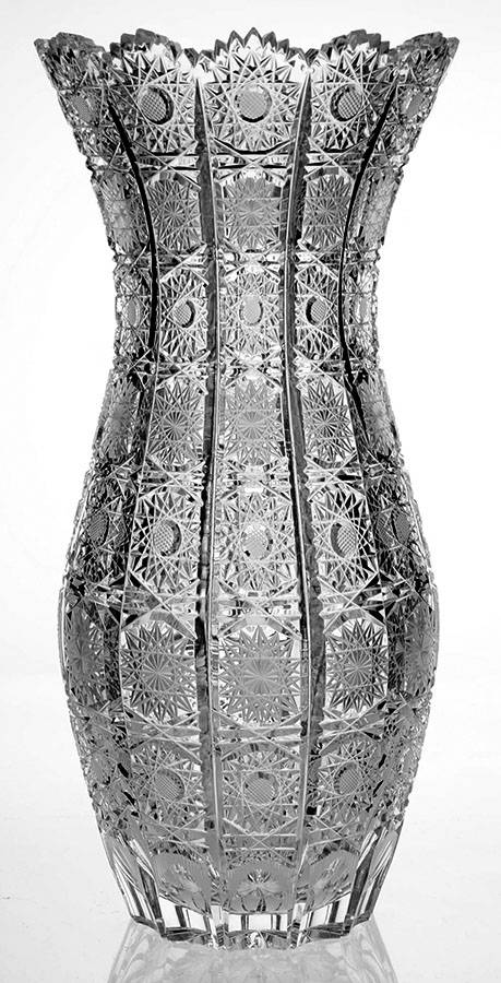 Queen Lace (Round Bowl Shape) 11" Flower Vase by Queen Lace-1