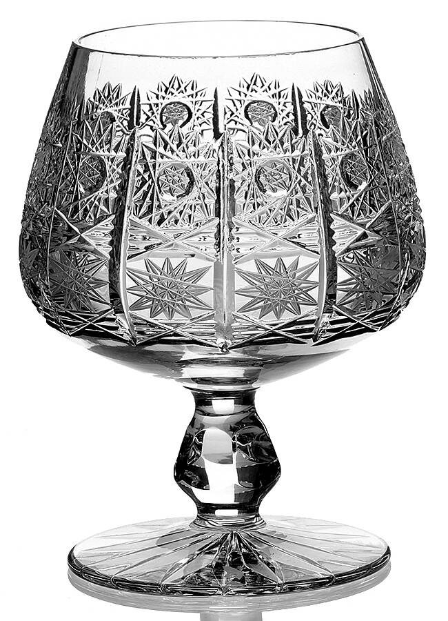 Queen Lace (Round Bowl Shape) Brandy Glass by Queen Lace-1