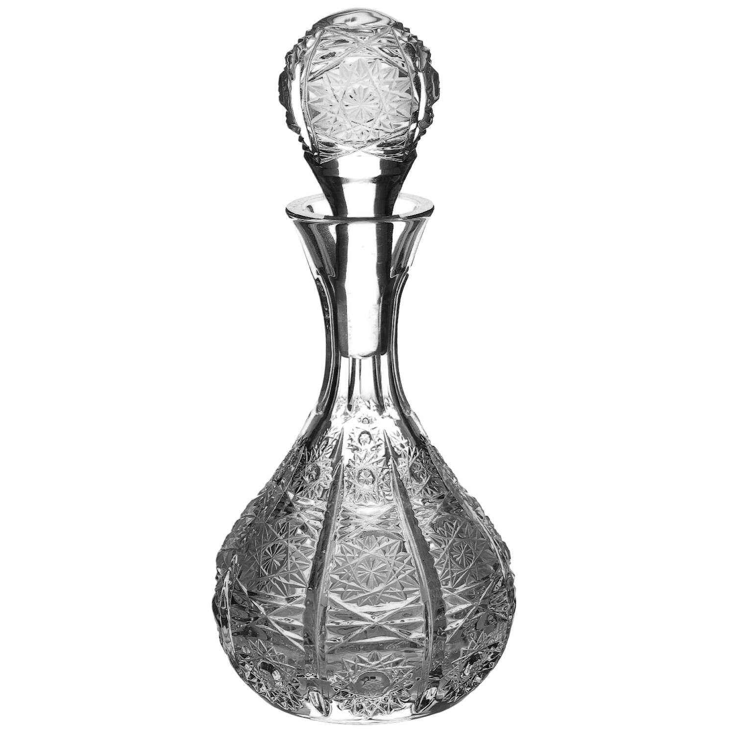Queen Lace (Round Bowl Shape) Small Decanter & Stopper by Queen Lace-1