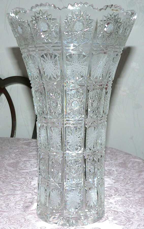 Queen Lace (Round Bowl Shape) 12" Flower Vase by Queen Lace-1