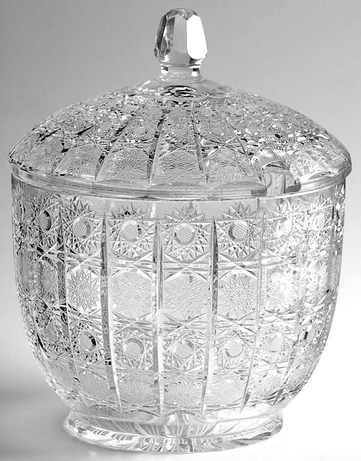 Queen Lace (Round Bowl Shape) Punch Bowl & Lid by Queen Lace-1
