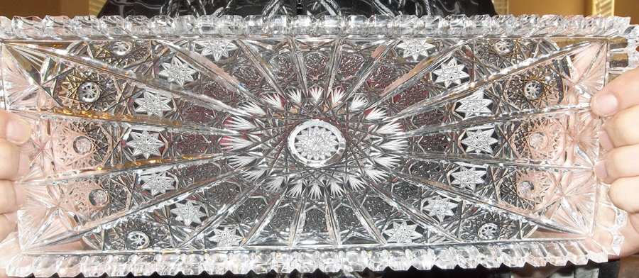 Queen Lace (Round Bowl Shape) 12" Rectangular Tray by Queen Lace-1