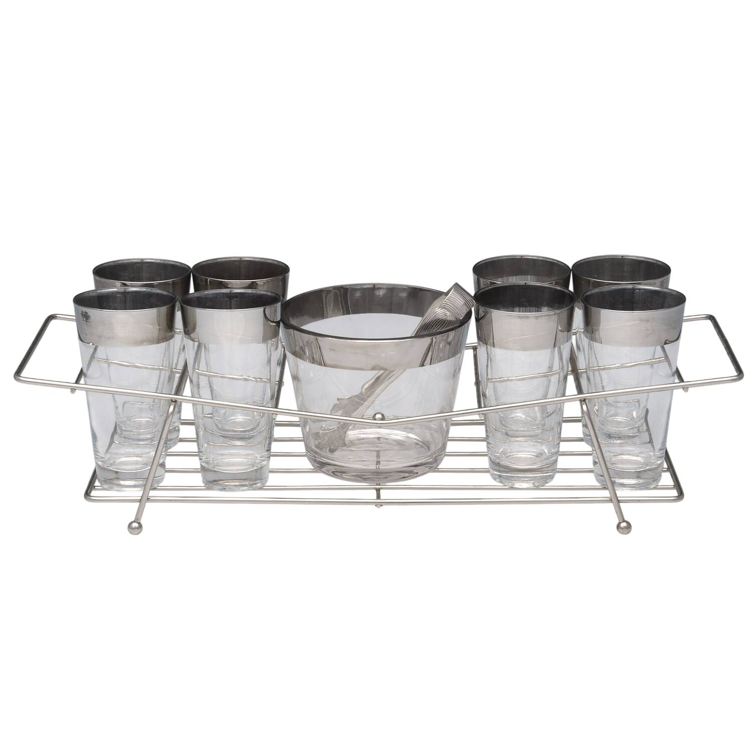 QUW1 11 Pc Bar Set (8 CHB, CIBW1T and Stand) by Queen's Lusterwr Ltd-1