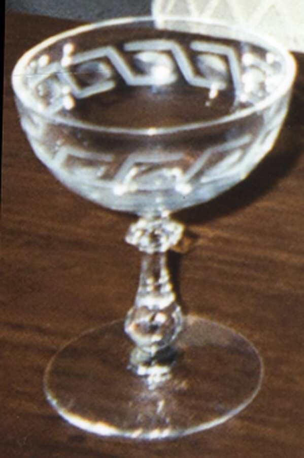 Elegance Clear (Greek Key Design) Champagne/Tall Sherbet by Reizart-1