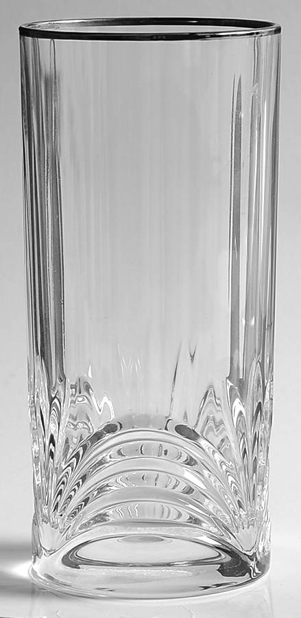 Aurea Platinum  Highball Glass by Royal Crystal Rock-1