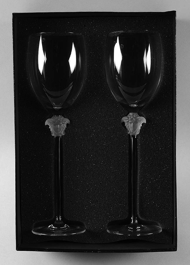 Medusa Lumiere Clear Water Goblet - Set of 2 by Rosenthal-1