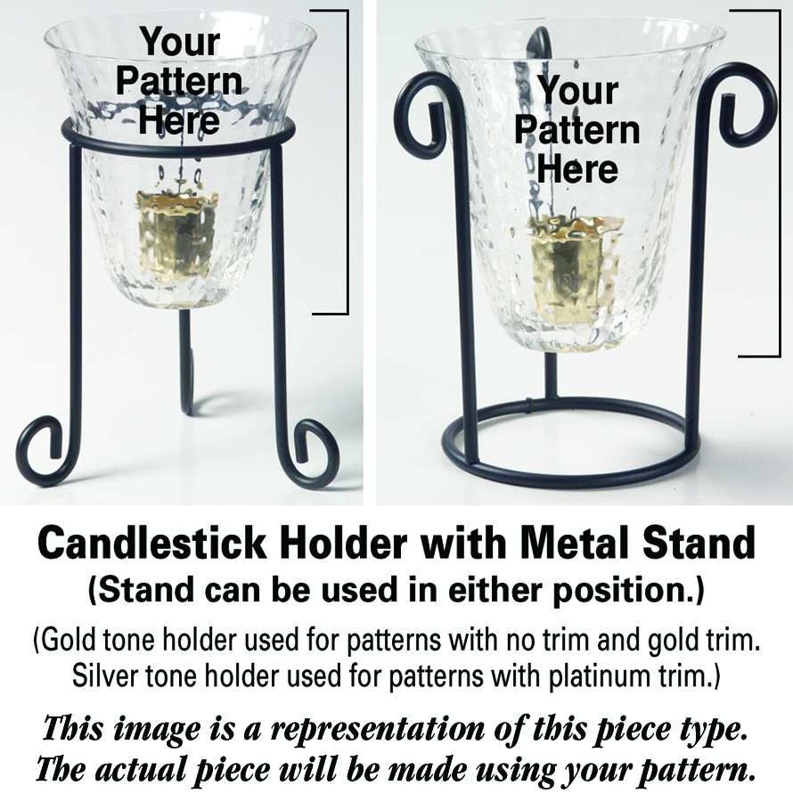 Crosshaven Candlestick w/Metal Stand HC by Waterford Crystal-1