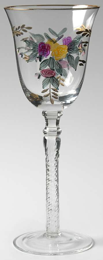 Old Country Roses (Handpainted, Gold Trim) Wine Glass by Royal Albert-1