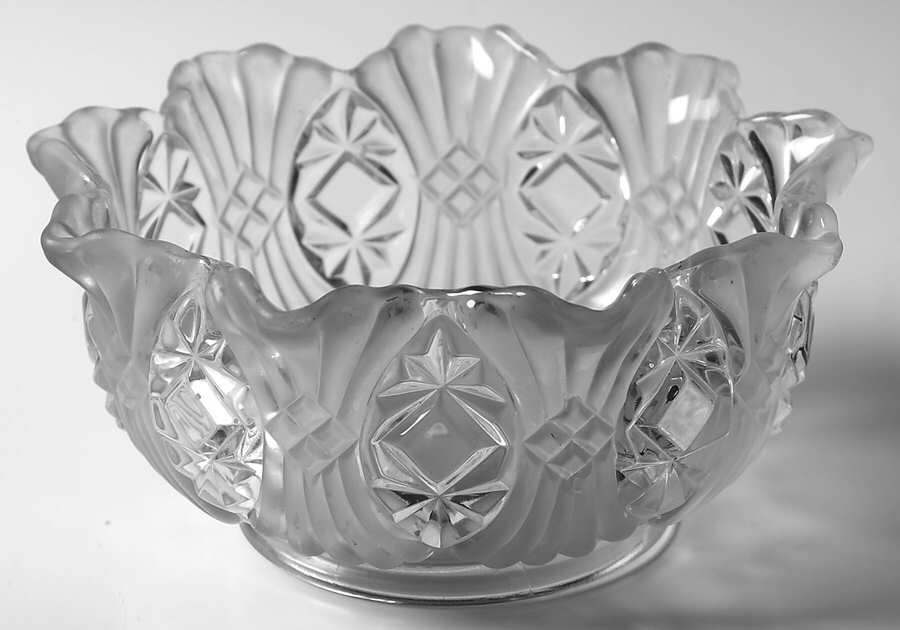 Vera Frosted 8" Round Crimped Bowl by Robinson Glass Company-1