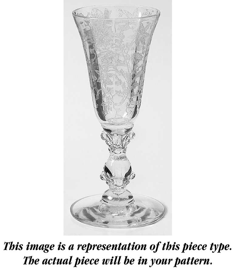 Portia Clear (Stem 3121 Gold Trim) Brandy Glass by Cambridge-1