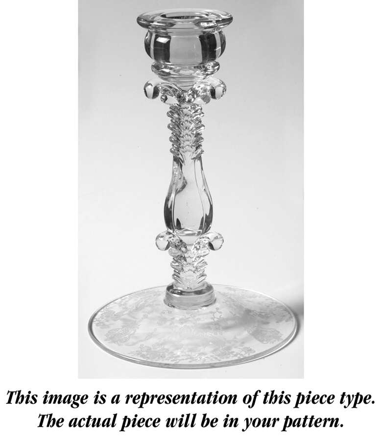 Wildflower Clear 7" Single Light Candlestick by Cambridge-1