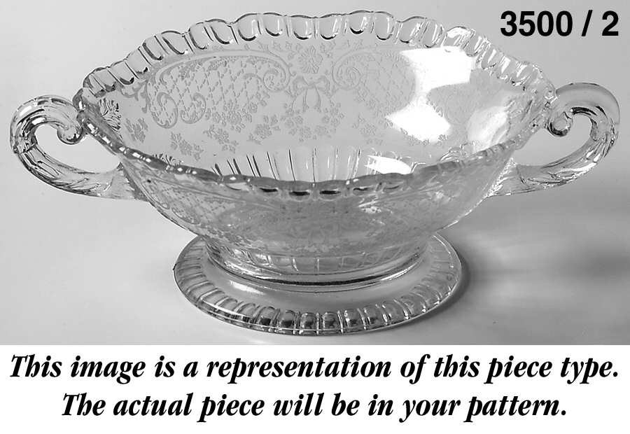 Gadroon Clear (Gold Trim) Craem Soup Bowl (Shape 3500) by Cambridge-1