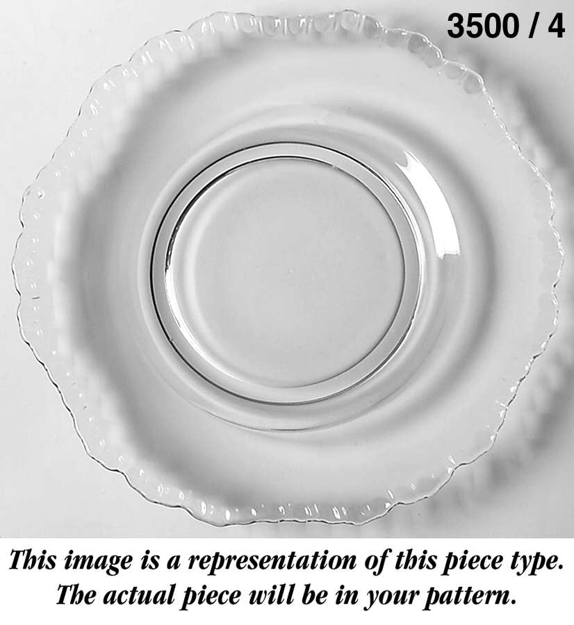 Gadroon Black 7" Dessert Plate (Shape 3500) by Cambridge-1