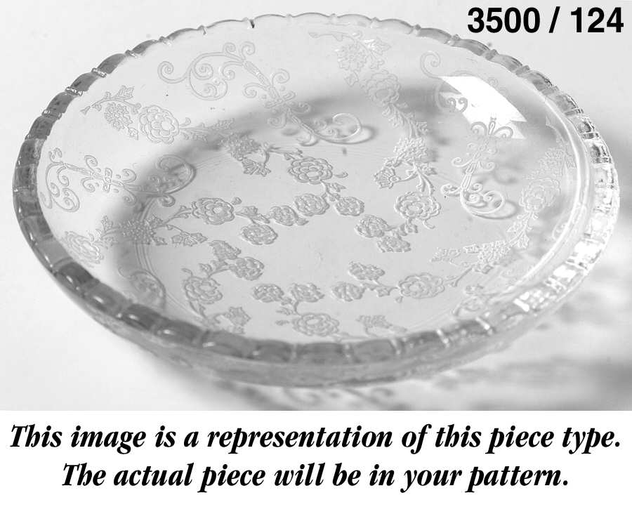 Gadroon Clear (Gold Trim) 3 1/4" Round Ashtray (Shape 3500) by Cambridge-1