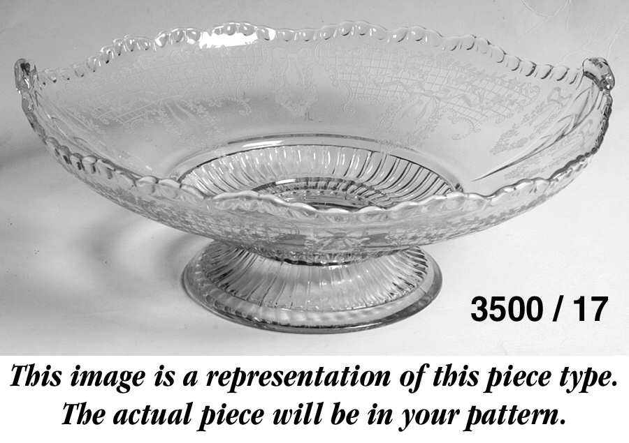 Gadroon Clear (Gold Trim) 12" Footed Bowl by Cambridge-1