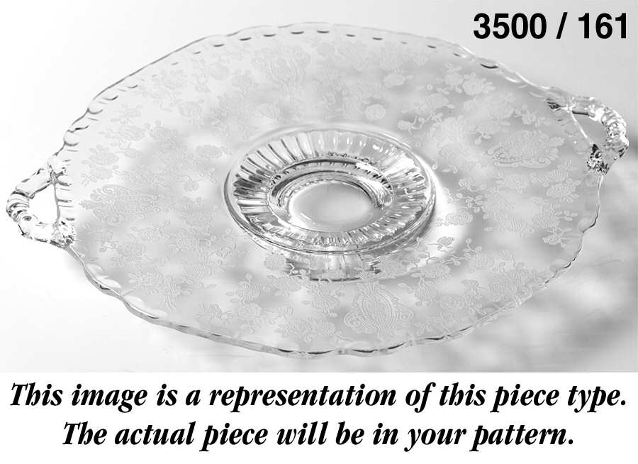 Portia Clear (Stem 3121 Gold Trim) 8" Footed Plate by Cambridge-1