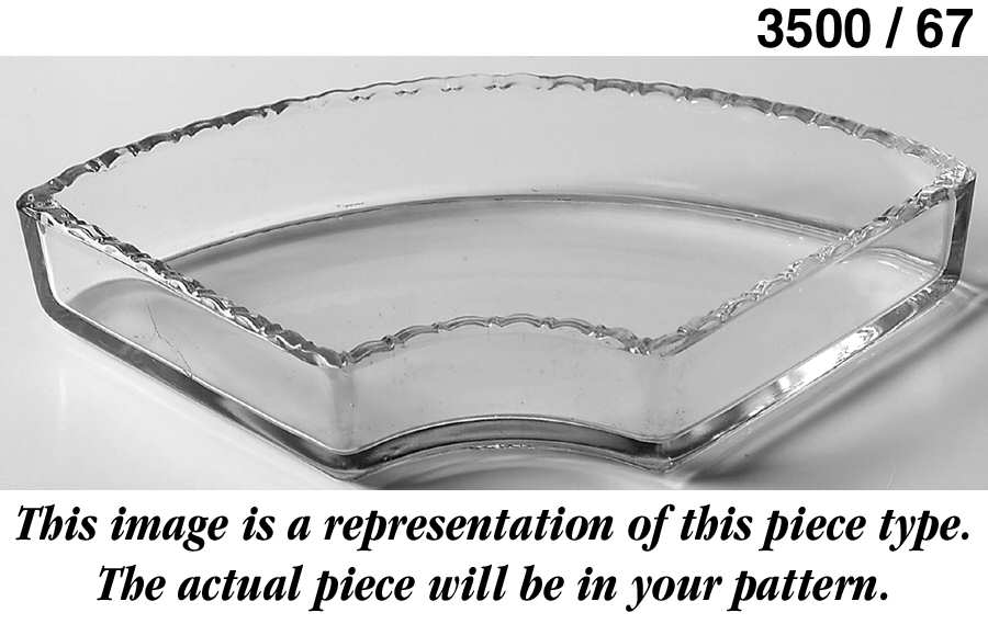 Gadroon Clear (Gold Trim) Insert for 6 Piece Relish Set by Cambridge-1