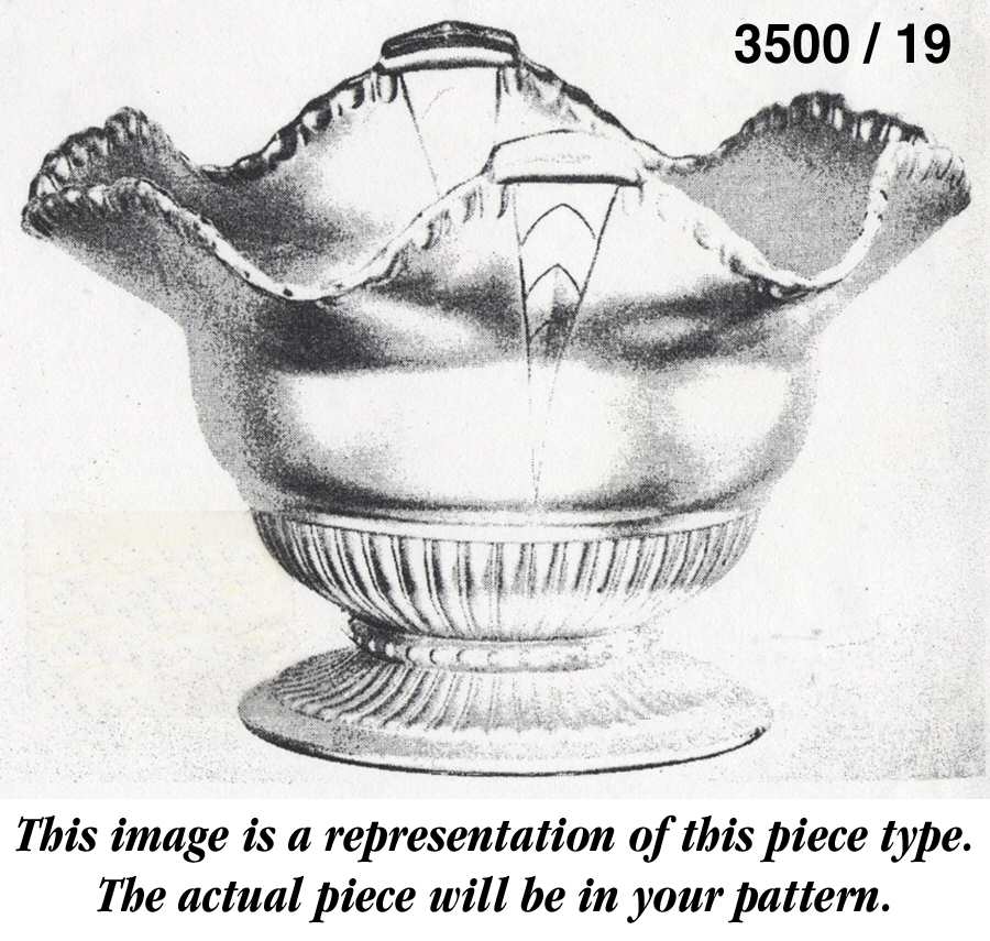 Elaine Clear (Stem 3500) 11" Handled Footed Crimped Bowl by Cambridge-1