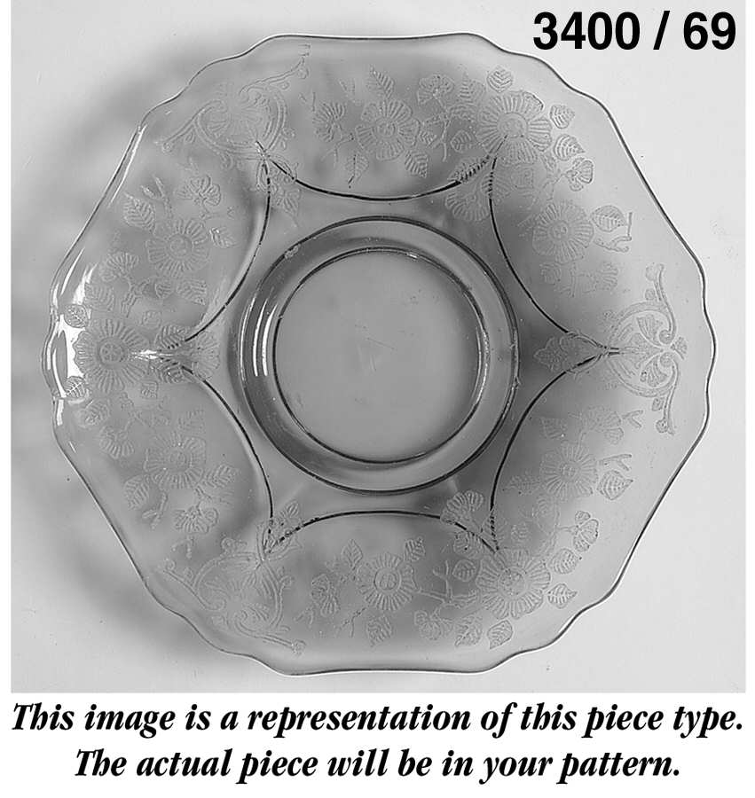 Gloria Heatherbloom  (Stem 3035) Saucer for Shape 3400 Demitasse Cup by Cambridge-1