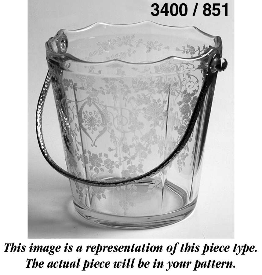 Gloria Pink (Stem 3130) 3400/851 Ice Bucket with Handle by Cambridge-1