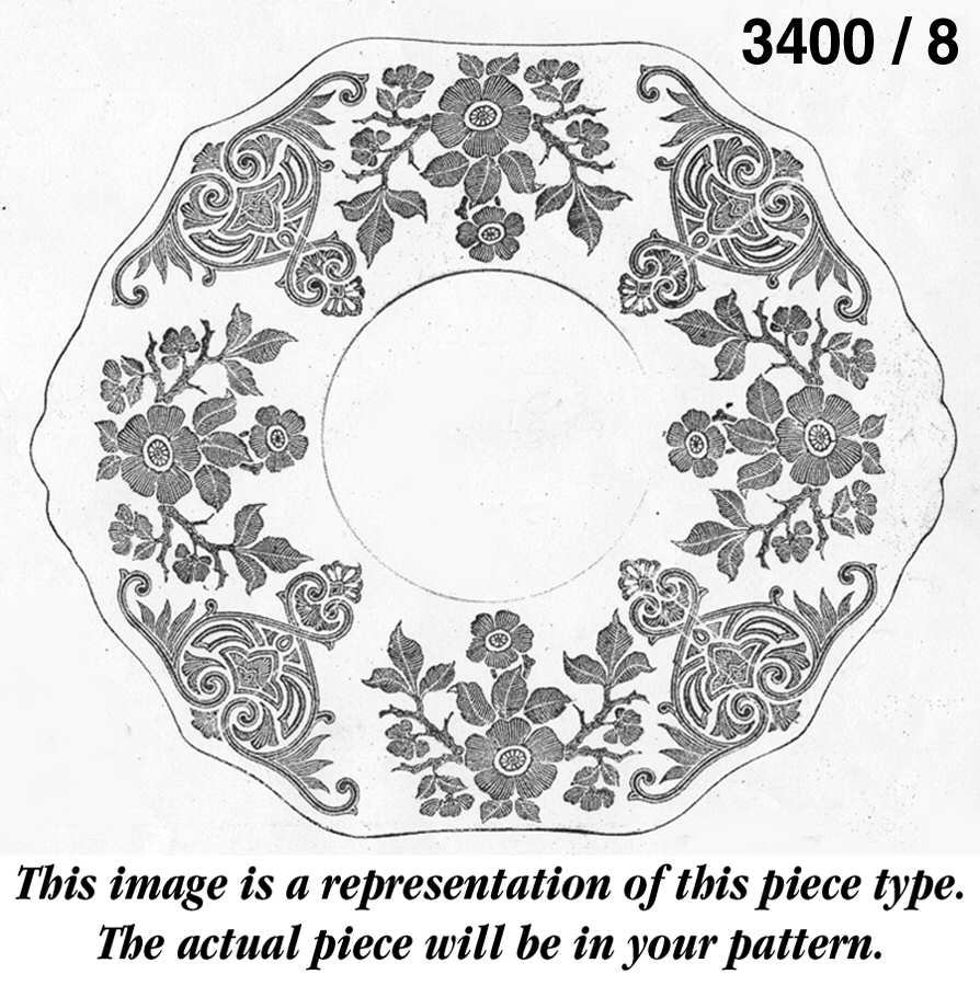 Apple Blossom Amber (Stem 3120) 11" Handled Plate (3400/8) by Cambridge-1
