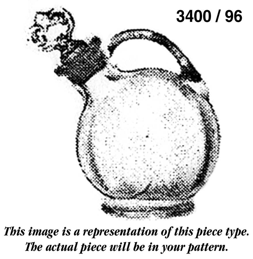 Portia Clear (Stem 3121 Gold Trim) Shape 3400 2 Oz Oil Cruet with Stopper by Cambridge-1