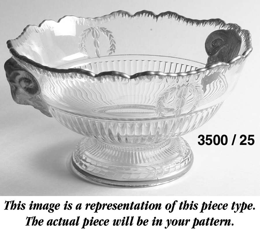 Gadroon Black 9" Footed Rams Head Bowl by Cambridge-1
