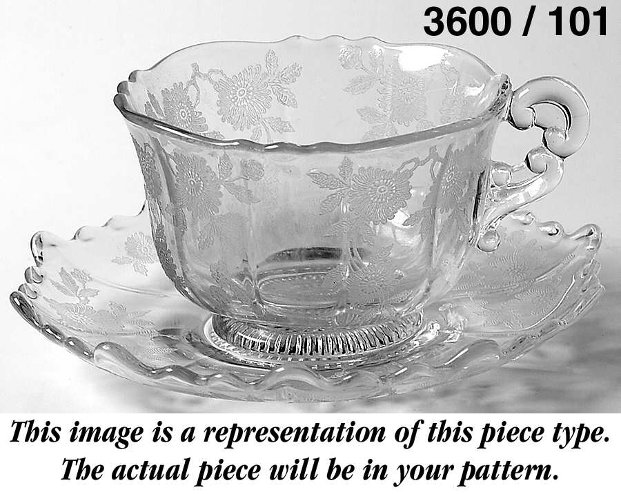 Martha Emerald Green Martha/101 Footed Cup and Saucer Set by Cambridge-1