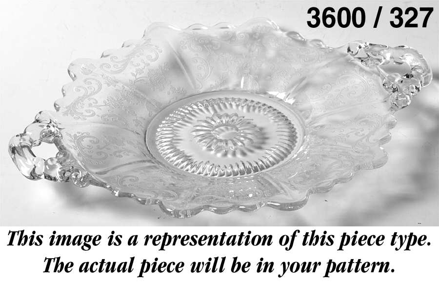 Chantilly (#3600, Gold Encrusted) Martha/327 7"2 Handled Plate/Mayonnaise Underplate by Cambridge-1