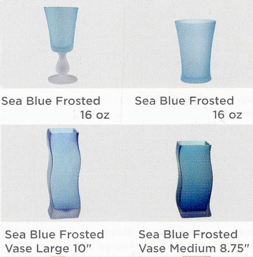 Lifestyle Essentials Sea Blue Frosted Water Goblet by Royal Doulton-1