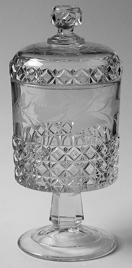 Mascotte Clear (Cut) Sugar Bowl & Lid by Ripley-1