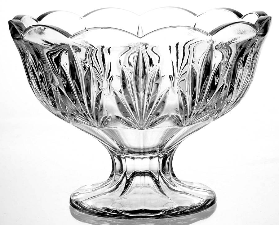 Tulip 9" Footed Bowl by Royal Limited Crysta-1