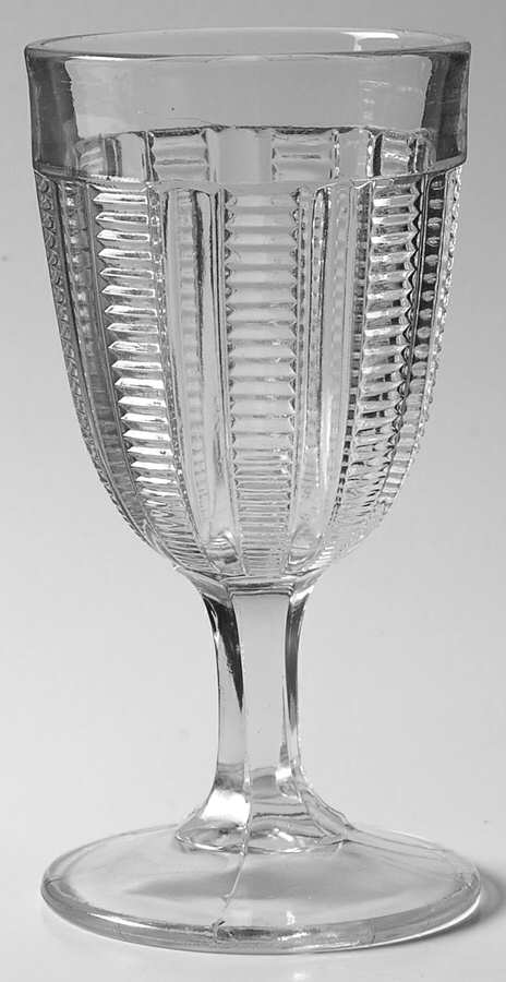 Panelled Pleat Water Goblet by Robinson Glass Company-1