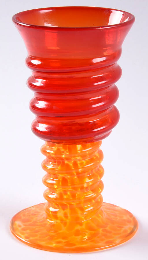 Spiral Water Goblet by Rossi-Thomas Art Glass-1