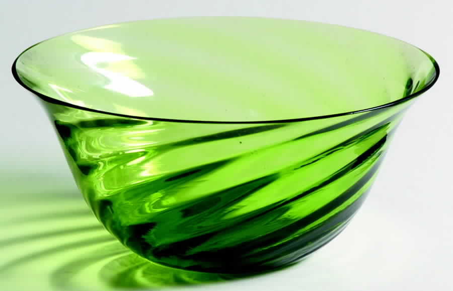 Garda Green (Swirl Optic) Small Fruit Dessert Bowl by F Schmidt-1