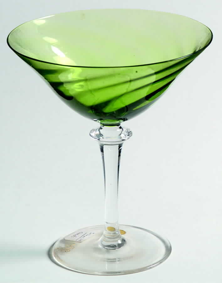 Garda Green (Swirl Optic) Champagne/Tall Sherbet by F Schmidt-1
