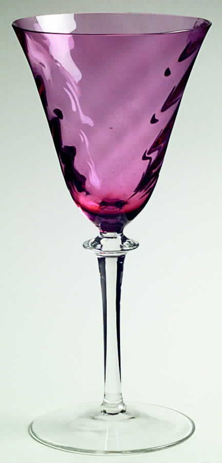 Garda Rose (Swirl Optic) Water Goblet by F Schmidt-1