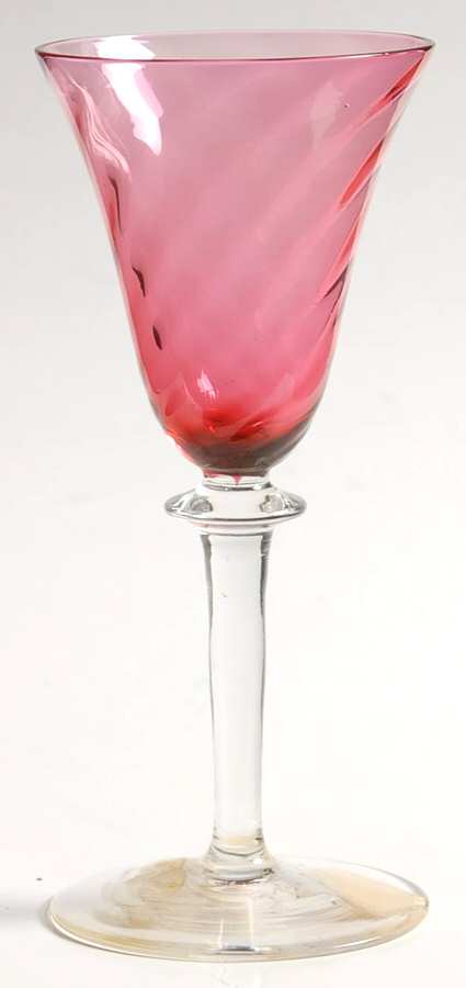 Garda Rose (Swirl Optic) Cordial Glass by F Schmidt-1