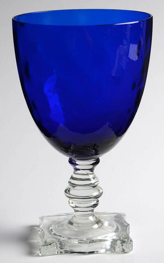 903 Cobalt Blue (Dimple Optic) Water Goblet by Seneca-1