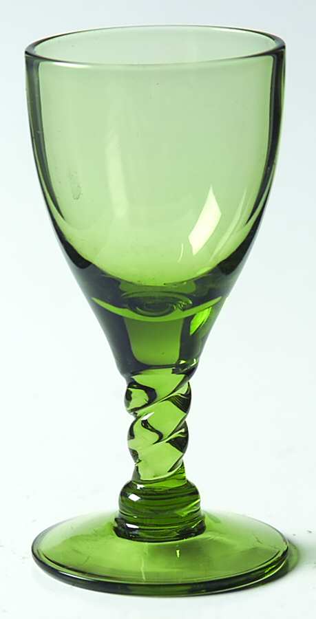 Pirouette Green Cordial Glass by Seneca-1