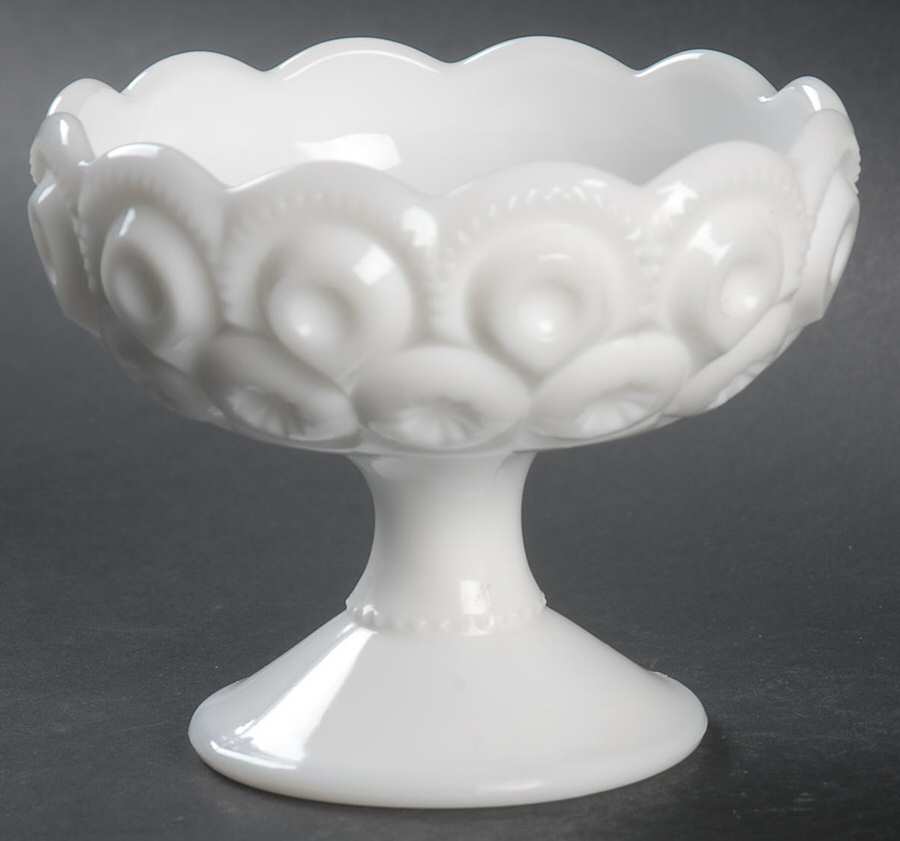 Moon and Star Milk Glass Candleholder/Compote by Smith Glass -1