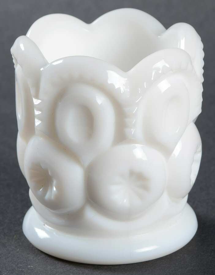 Moon and Star Milk Glass Toothpick Holder by Smith Glass -1