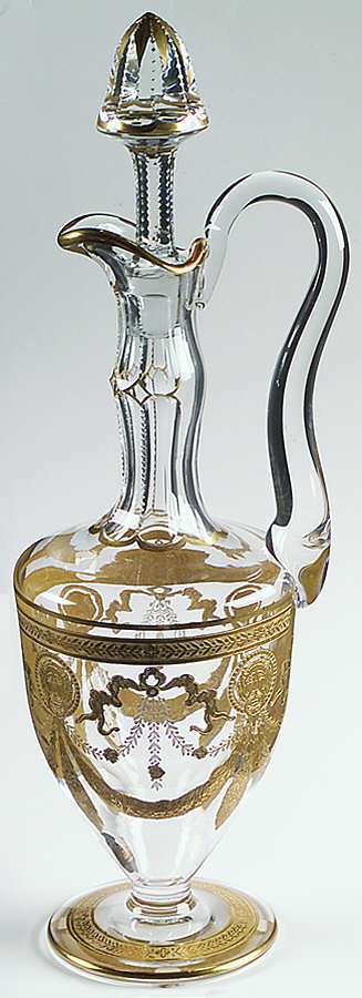 Congress Handled Wine Decanter & Stopper by St Louis-1